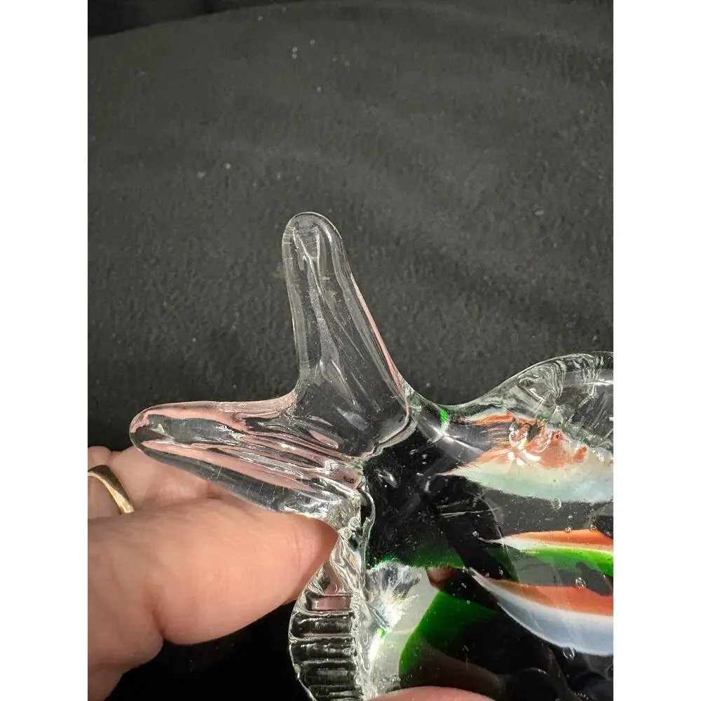 Vintage Glass Fish Murano- Style Paperweight